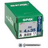 SPAX - Universele Schroef - WIROX A3J - 4,5 x 35 mm - 500 Stuks - Kruiskop Z2 - Volledige Schroefdraad