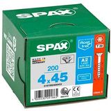 SPAX - Universele Schroeven - 200 Stuks - Roestvrij Staal A2 - Verzonnen Kop