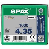 SPAX - Universele Schroef - 4,0 x 35 mm - 1000 Stuks - Verzonken Kop - Gedeeltelijke Schroefdraad - WIROX A3J