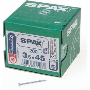 Spax Spaanplaatschroef Verzinkt Torx 3.5 x 45 - 200 stuks