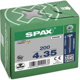 Spax universele schroeven platkop voldraad 4x35mm TX20 (200 Stuks)