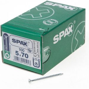 Spax universele schroeven platkop voldraad 5x70mm TX20 (100 Stuks)