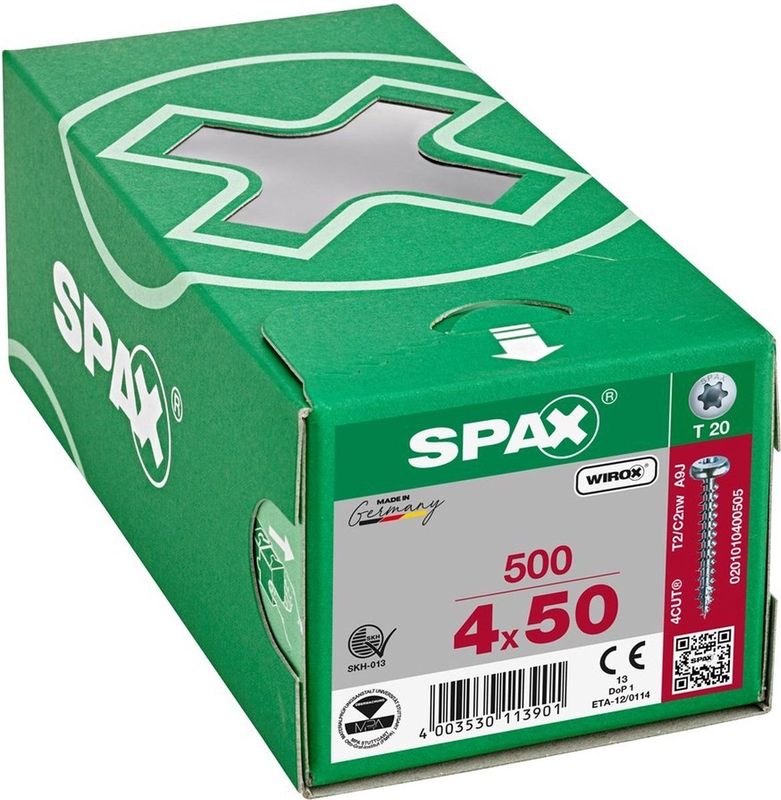 SPAX - Universele Schroeven - 500 Stuks - T-STAR Plus - WIROX-Opppervlak