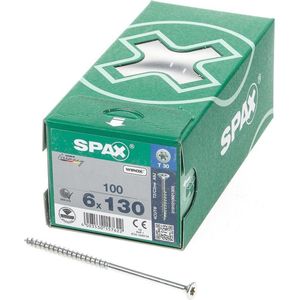 Spax Spaanplaatschroef Verzinkt Torx 6.0 x 130 - 100 stuks