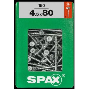 Spax Universele Schroef Torx 4,5x80mm 150 Stk | Schroeven