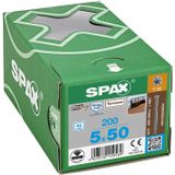 SPAX 537000500503 Terrasschroe - Cilinderko - 5 X 5 - Fixeerschroefdraa - T-STAR Plus TX25 - Blank