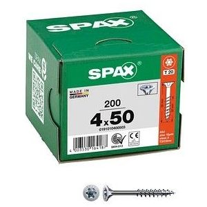 SPAX® Universalschrauben T20 Senkkopf WIROX 0191010400503 4 mm x 50 mm, 200 St.