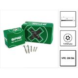 SPAX Universele Schroef 4 x 40 mm 200 Stuks Deeldraad Verzonken Kop T-STAR plus T20 4CUT WIROX