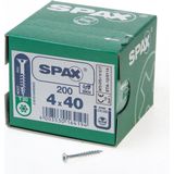 SPAX Universele Schroef 4 x 40 mm 200 Stuks Deeldraad Verzonken Kop T-STAR plus T20 4CUT WIROX