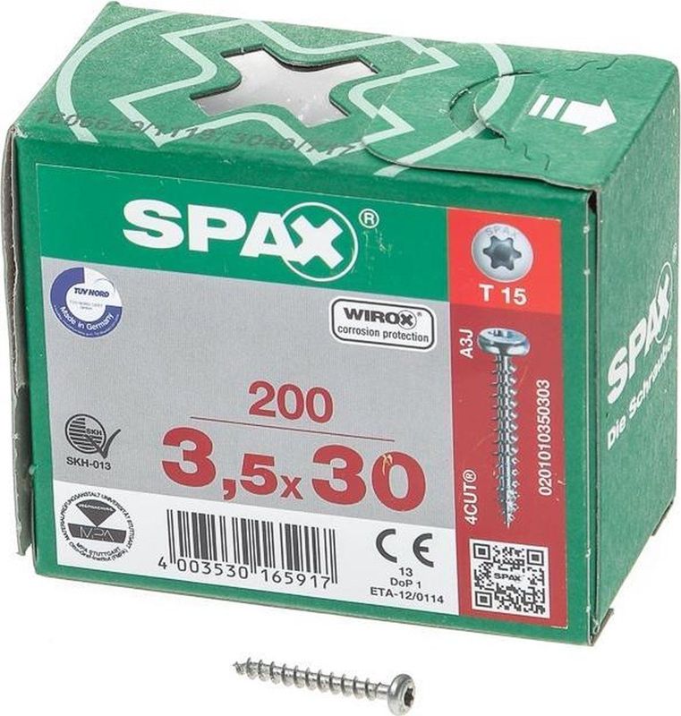 SPAX - Universele Schroef - 1000 Stuks - WIROX Oppervlak - Made in Germany