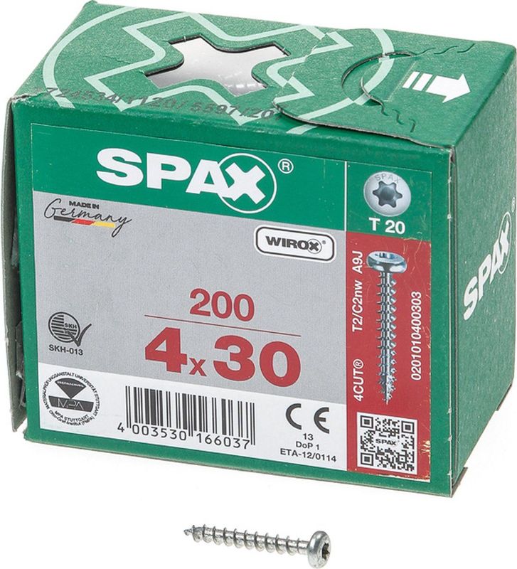 Spax Spaanplaat CK Verzinkt Torx x 30 (200) 200 stuks