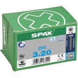Spax Spaanplaatschroef platverzonken kop RVS T Star T10 voldraadx20mm (per 200 stuks)