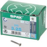 SPAX R 88091 Senkkopf T-STAR 1197000300253 Houtschroef 3 mm 25 mm Torx, Binnen-T 88091 RVS V2A Roestvast 200 stuk(s)