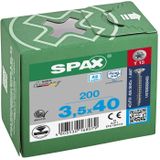 SPAX 1197000350403 Roestvaststalen Schroe - Verzonken Ko - 3.5 X 4 - Voldraa - T-STAR Plus T15