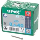 SPAX 1197000350403 Roestvaststalen Schroe - Verzonken Ko - 3.5 X 4 - Voldraa - T-STAR Plus T15