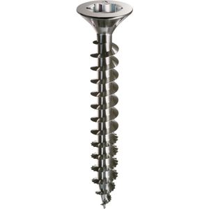 SPAX Universele schroef van roestvrij staal A2, 4,5 x 60 mm, 100 stuks, T-STAR plus, verzonken kop, volledige schroefdraad, 4CUT, 1197000450603