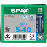 Spax A2 Senkmultikopf T-Star Plus T20 Vollgewinde 200St 5x40