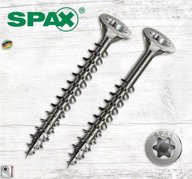 SPAX schroeven verzinkt TORX TX-20 platverzonken kop 4,5 x 20 mm 1000 stuks