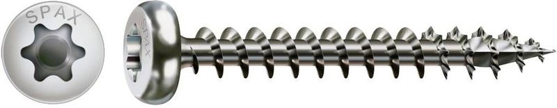 SPAX - Universele Schroeven - Halfronde Kop - Roestvrij Staal A2 - 200 Stuks