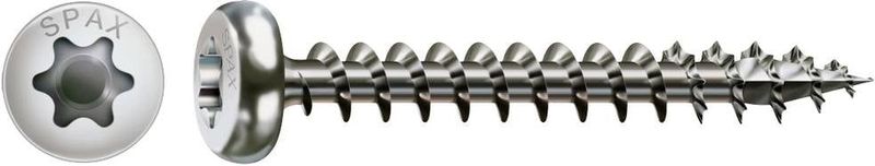 Spax - Universele Schroeven - Halfronde Kop - Roestvrij Staal A2 - 100 Stuks