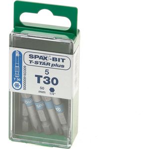 SPAX 5000009193309 Bit T-STAR Plus T30 - Blister met 5 Stuks