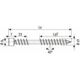 SPAX 538000801205 Vlonderschroef, Cilinderkop, 8 x 120, Fixeerschroefdraad, T-STAR plus T25 - blank - 50 stuks