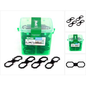 SPAX - Air afstandhouders - Zwart - 40 stuks - Inclusief Hengselbox