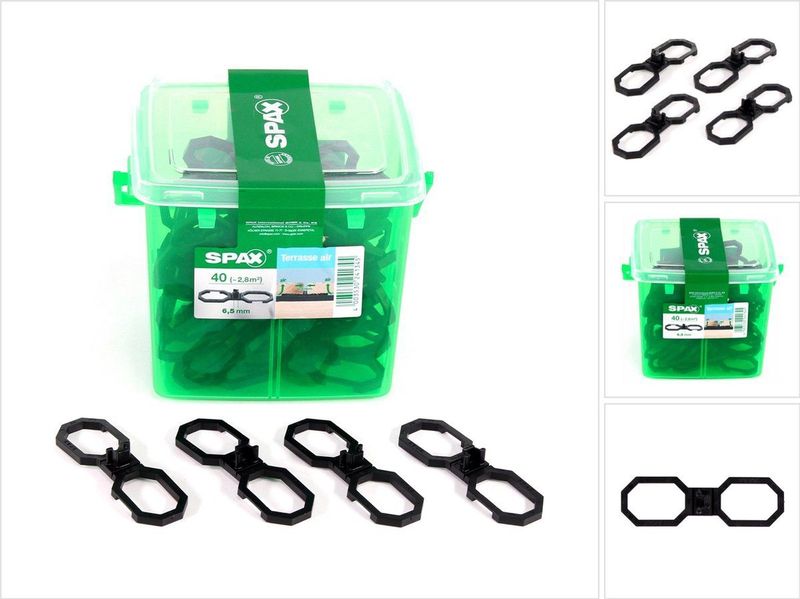 SPAX - Terras Air - Afstandhouders - 6,5 mm - 40 Stuks - Hengselbox