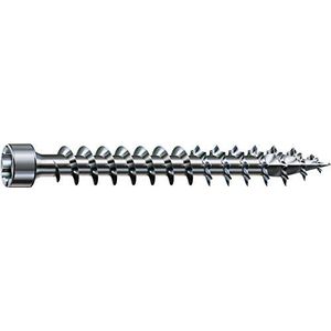 Holzbauschraube Zylinderkopf 6.0x 80 vg Torx 30 Wirox-Silber mit Bewertung - Spax