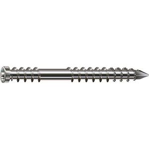 Spax terrasschroef van roestvrij staal, A4, T-STAR plus, cilinderkop, fixeerschroefdraad, CUT-punt 100 stuks 6,0 x 50 mm 100 Stuk