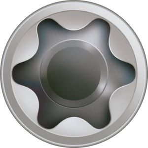 SPAX 538000601003 Terrasschroef, Cilinderkop, 6 x 100, Fixeerschroefdraad, T-STAR plus T25 - blank - 100 stuks