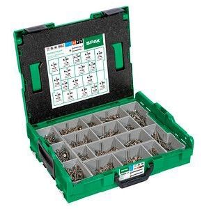 SPAX® Holzschrauben Sortiment L-BOXX Mini EDELSTAHL 5000009165019, 1070 St.