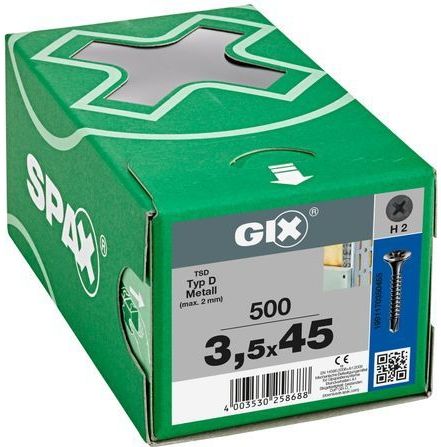 SPAX GIX-D - Gipsplaatschroeven - Zwart - 1 Stuk
