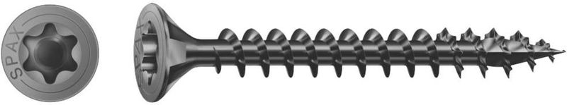 SPAX - Universele Schroeven - Zwart - A2T - Voor Decoratieve Meubelbouw