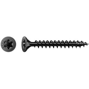 Spax Universele schroef, verzonken kop, zwart, T-STAR plus, volledige schroefdraad (4,5x25 mm 200 stuks)