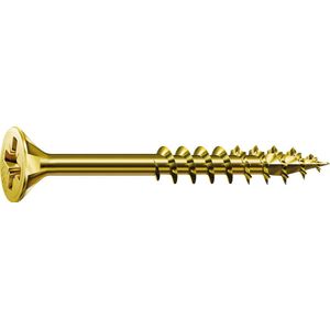 Universele schroef, 4 x 60 mm, 90 stuks, Deeldraad, Verzonken kop, Kruiskop Z2, 4CUT, YELLOX - 8000000287442