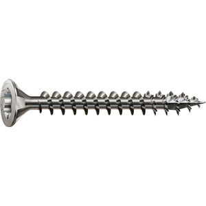 Roestvaststalen schroef, 4 x 25 mm, 180 stuks, Voldraad, Verzonken kop, T-STAR plus T20, 4CUT, Roestvast staal A2 - 8000000287534