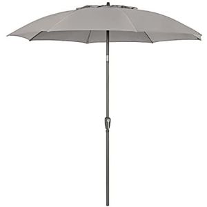 Dehner parasol Paros, Ø 250 cm, hoogte 250 cm, aluminium/polyester, beige