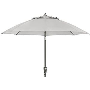 Dehner Parasol Kos, 220 cm, hoogte 227 cm, aluminium/polyester, lichtgrijs