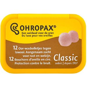 Ohropax Classic Wasbolletjes -  Oordoppen - 12 stuks