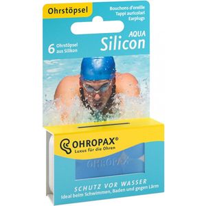 Ohropax Oordopjes Silicon Aqua, 2-pack (2 x 6 stuks)