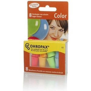 Ohropax Color Set van 8 schuimrubberen oordopjes