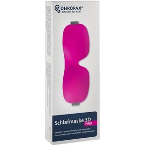 OHROPAX - Roze 3D slaapmasker - 1 stuk - Driedimensionale vorm voor optimaal comfort en verduistert volledig - Ogen en neus blijven vrij, geen strak gevoel