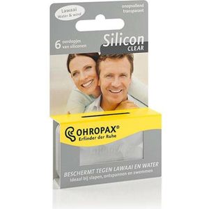Ohropax Siliconen Clear 6 stuks
