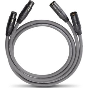 Oehlbach NF 14 Master X - hoogwaardige NF-audiokabel met XLR-stekker, symmetrisch opgebouwd, SPOFC (verzilverd) - 2 x 75 cm antraciet