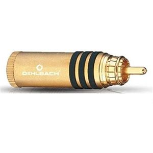 Oehlbach Hyper Cut Cool - high-end cinch-stekker voor kabeldiameter tot 11,0 mm - volledig metalen stekker voor solderen - 4 stuks - goud