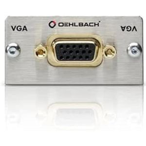 Oehlbach MMT VGA VGA-multimedia-inzet met soldeeraansluiting zilver