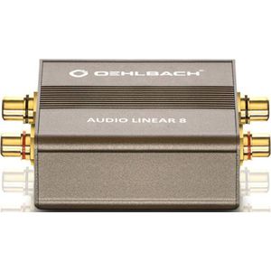 Oehlbach Audio Linear 8 - Galvanische scheidingsfilter voor platenspeler & subwoofer - ontstoringsfilter voor het elimineren van massaslijpen - metallic bruin