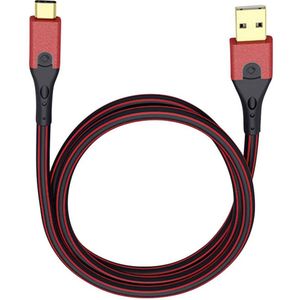 USB Gen 1 (USB) [1x USB Gen 1 stekker A (USB) 1x USB C stekker] Rood/zwart Vergulde steekconta