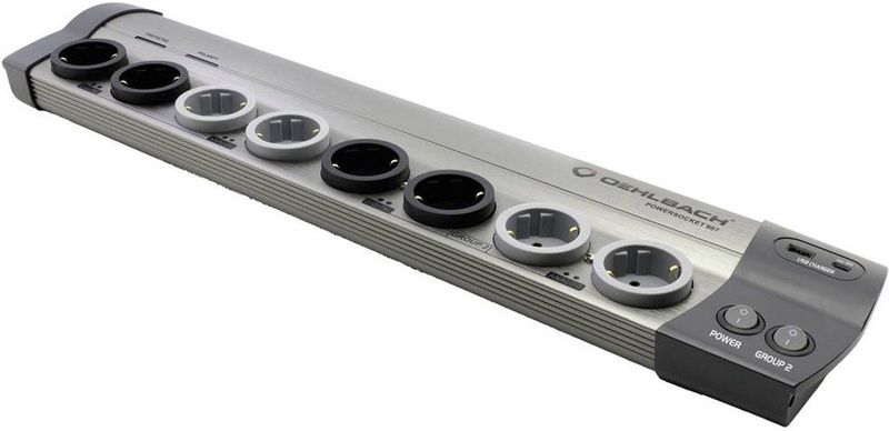 Oehlbach - Powersocket 907 - Stekkerdoos - Zwart - 8 Stopcontacten